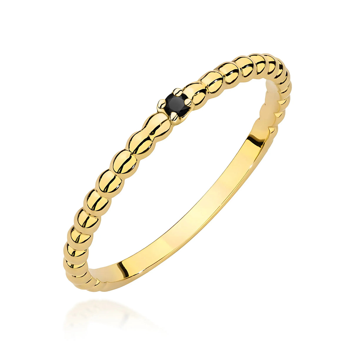 zlatý prsten s černým diamantem 0,02 ct w0601-dib-01