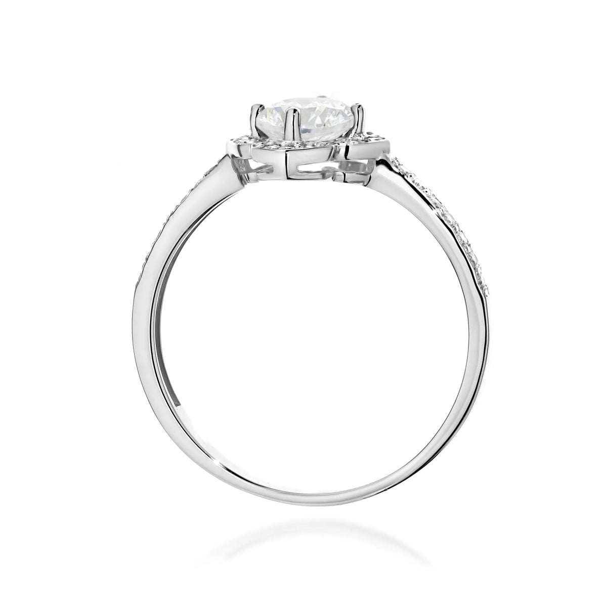 zlatý prsten květina s 0,60ct bílým safírem a diamanty w0603-sa-w-01