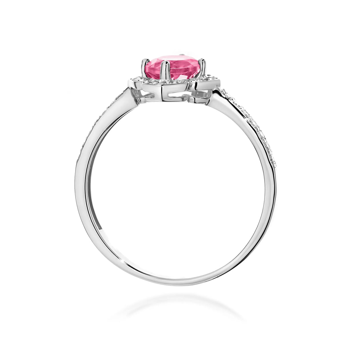 zlatý prsten květina s 0,60ct růžovým topazem a diamanty w0603-top-01