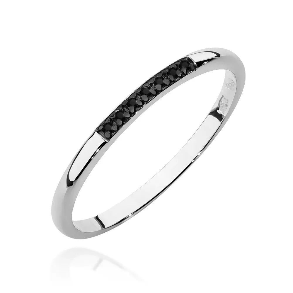 zlatý prsten s 0,035 ct černými diamanty w0607-dib-02