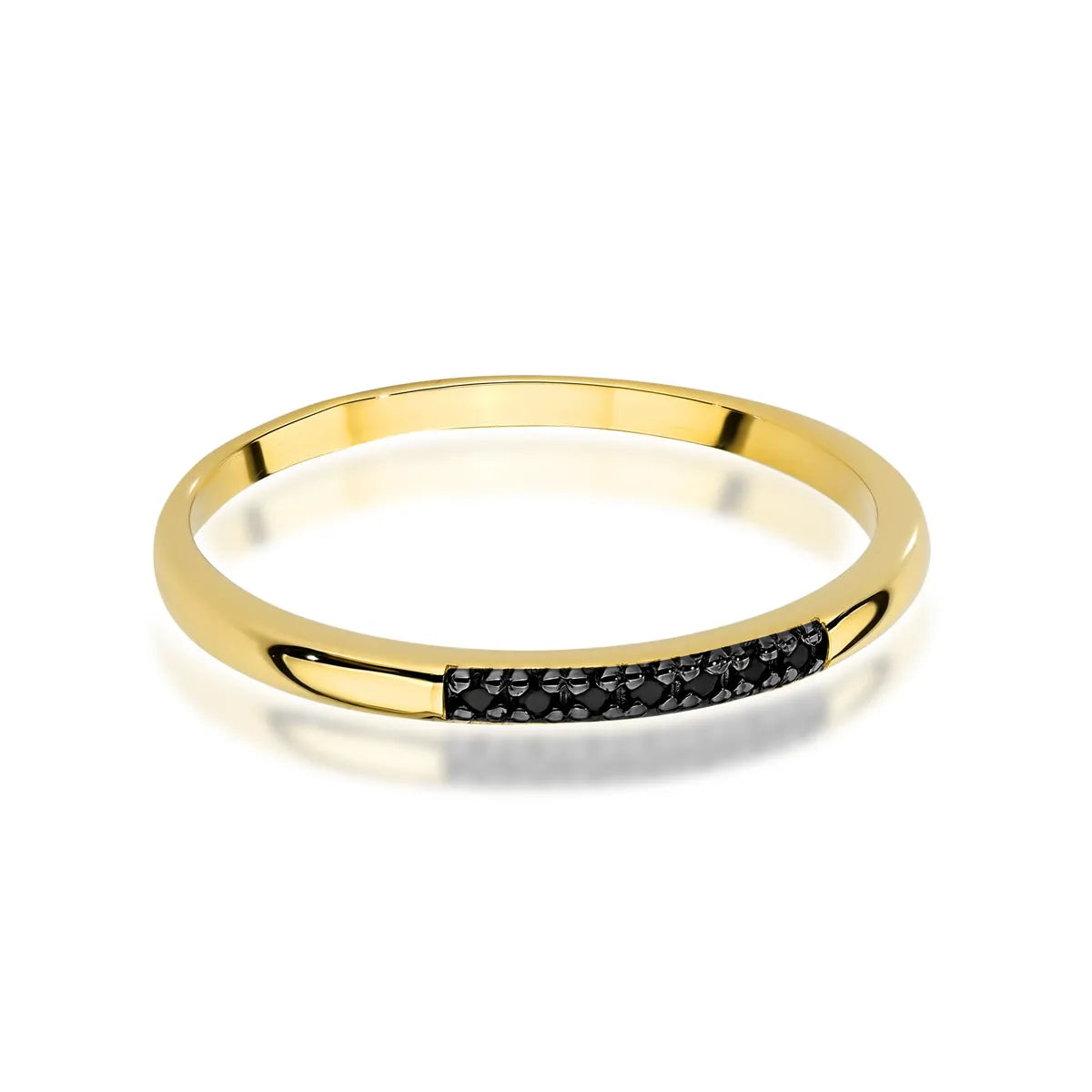 zlatý prsten s 0,035 ct černými diamanty w0607-dib-02