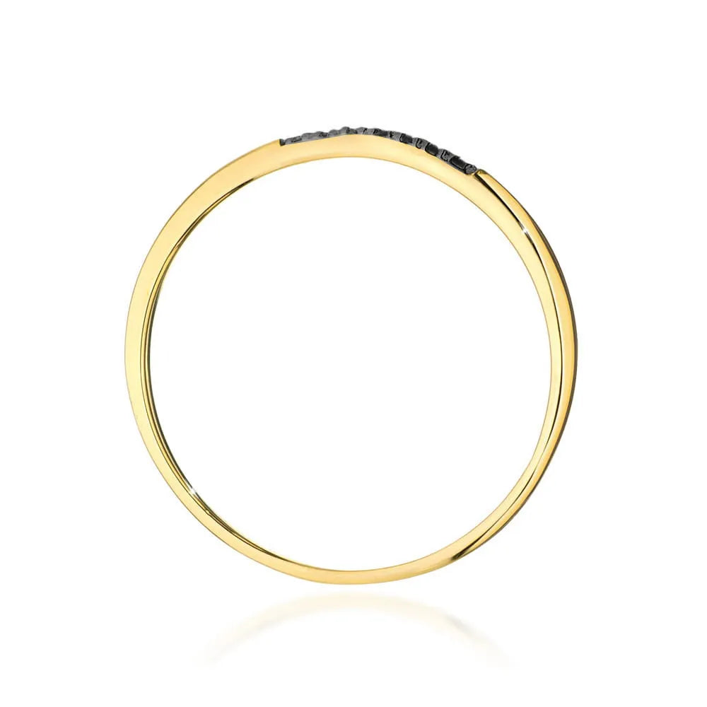 zlatý prsten s 0,035 ct černými diamanty w0607-dib-02