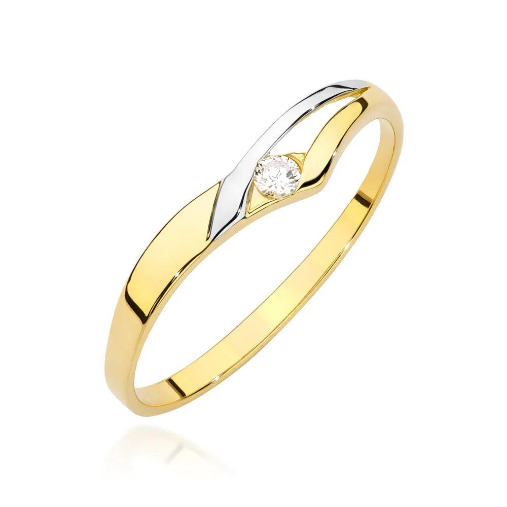 zlatý prsten s diamantem 0,04 ct w0609-diw-01