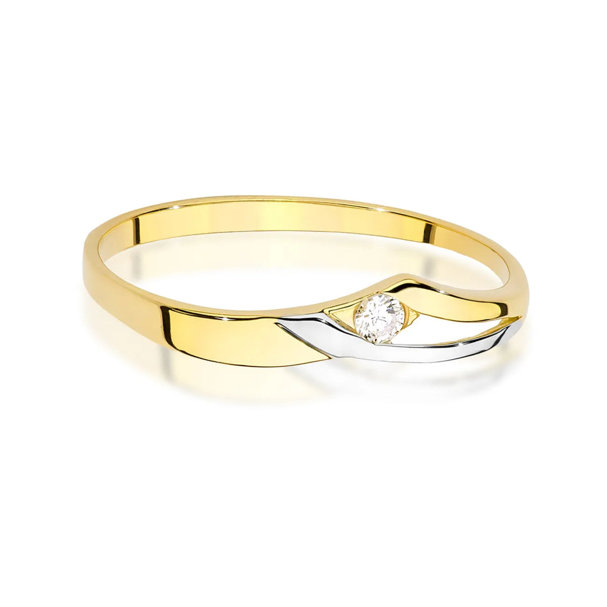 zlatý prsten s diamantem 0,04 ct w0609-diw-01