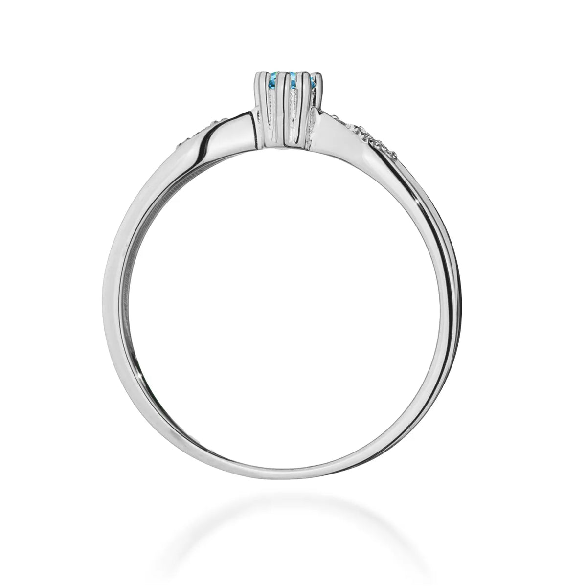 zlatý prsten s topazem 0,15 ct a diamanty 0,06 ct w0613-tob-01