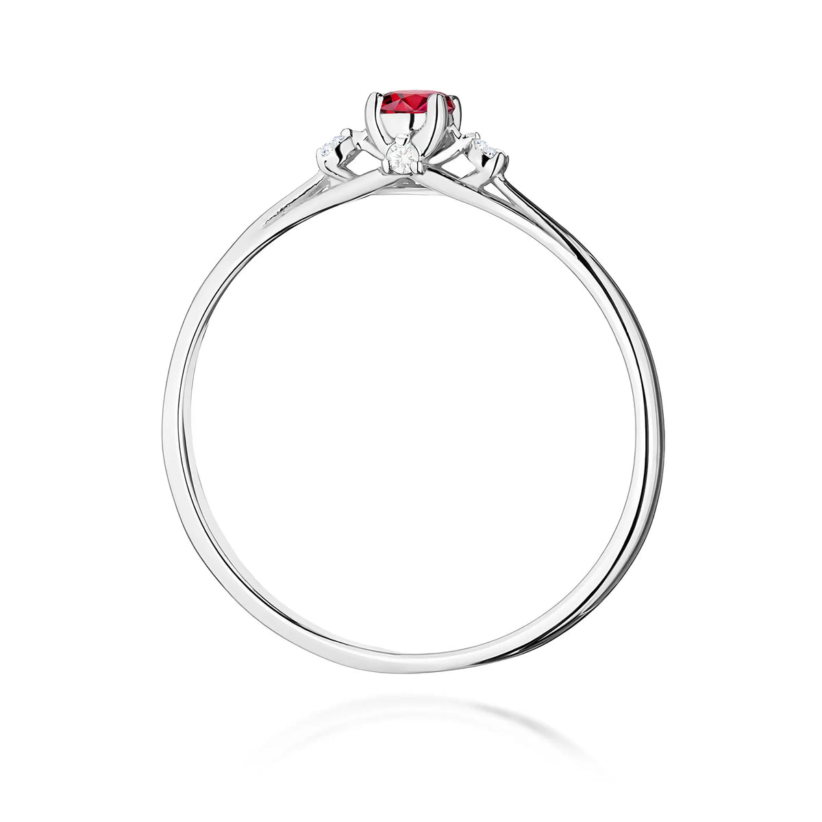 zlatý prsten s 0,15ct rubínem a 0,046ct diamanty w0614-rur-01