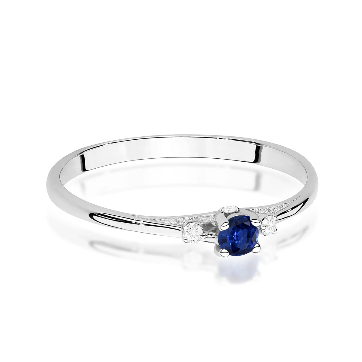 zlatý prsten s 0,15ct safírem a 0,046ct diamanty w0614-sab-01