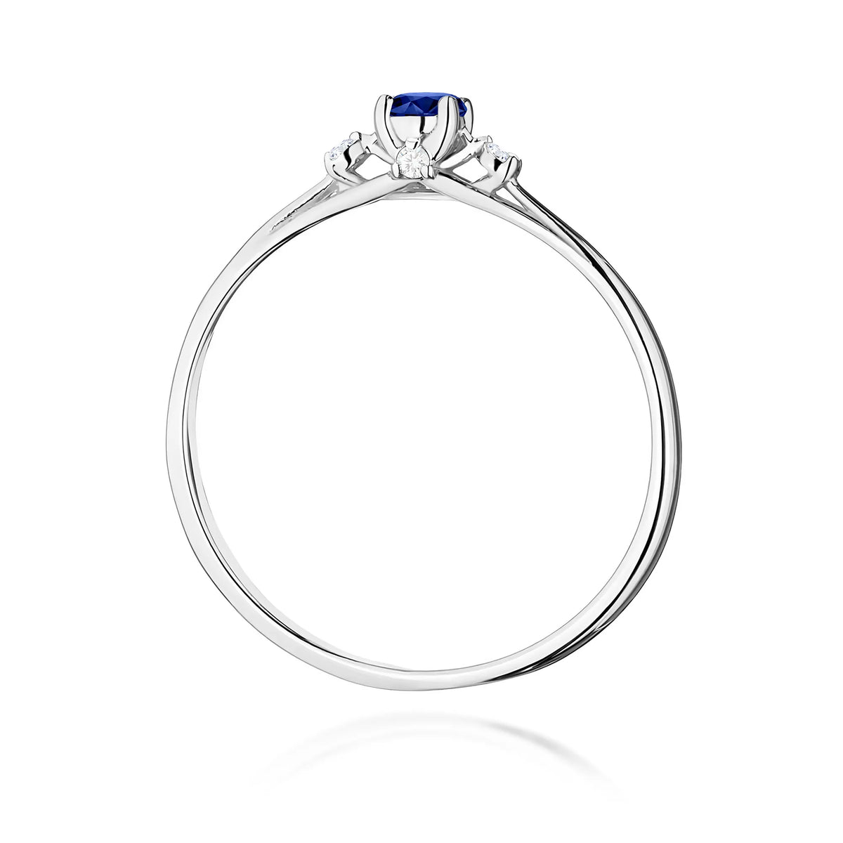 zlatý prsten s 0,15ct safírem a 0,046ct diamanty w0614-sab-01