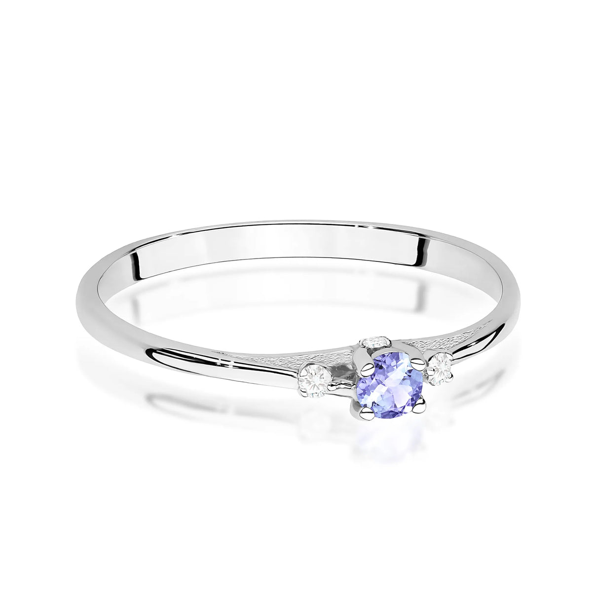 zlatý prsten s 0,15ct tanzanitem a 0,046ct diamanty w0614-tap-01