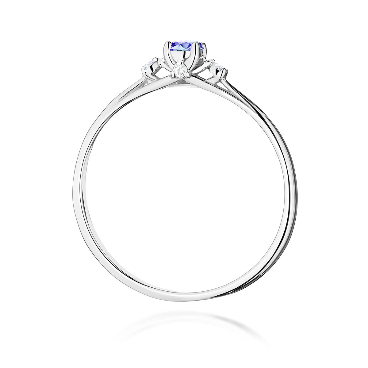 zlatý prsten s 0,15ct tanzanitem a 0,046ct diamanty w0614-tap-01