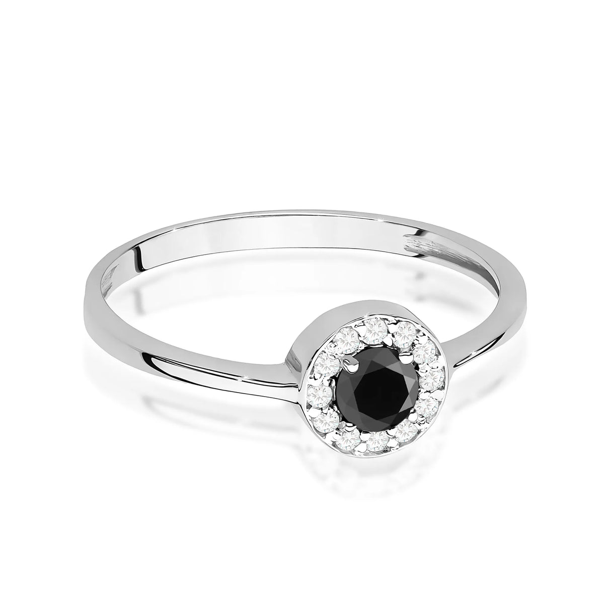 zlatý prsten s 0,30ct černým diamantem a 0,103ct diamanty w0616-dib-01