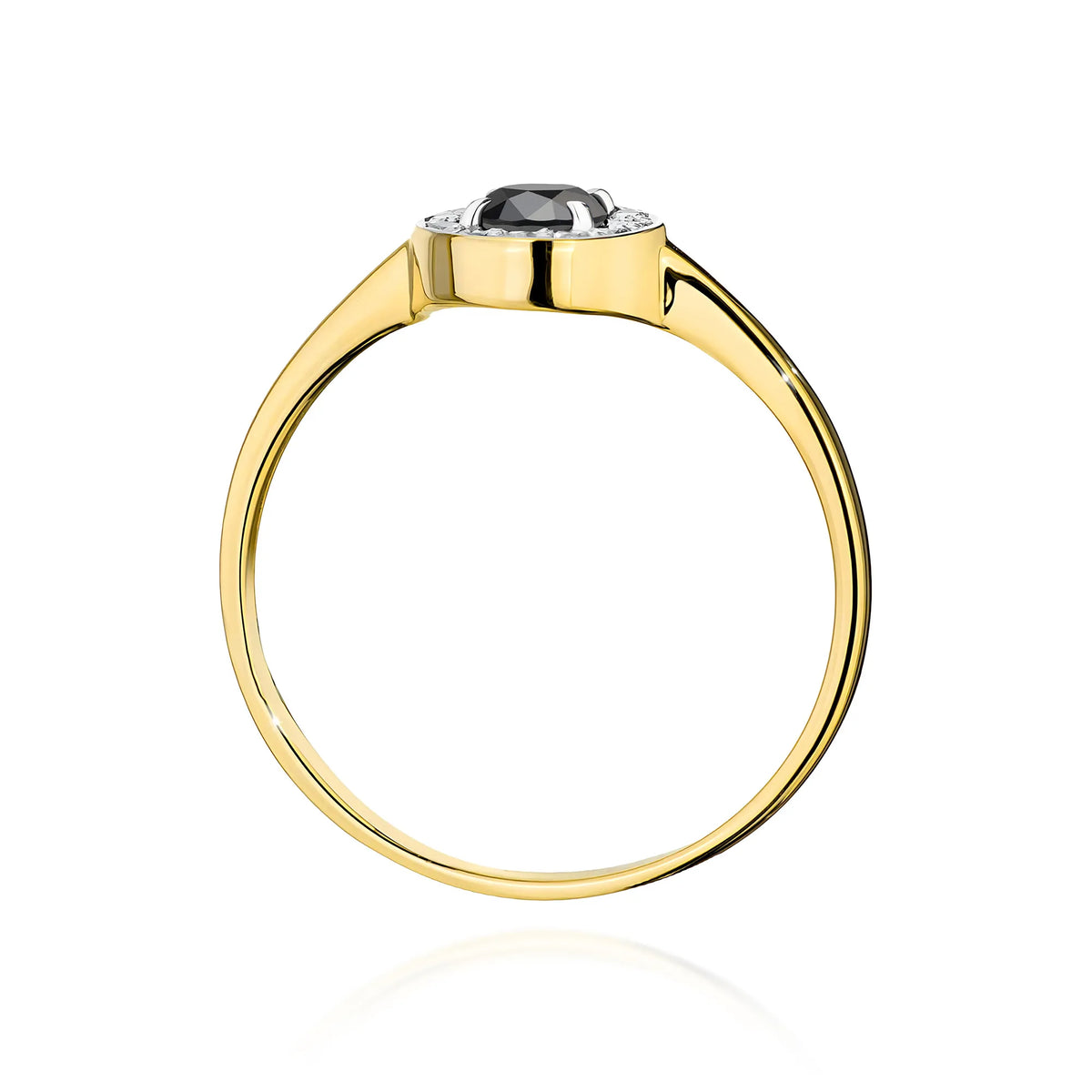 zlatý prsten s 0,30ct černým diamantem a 0,103ct diamanty w0616-dib-01
