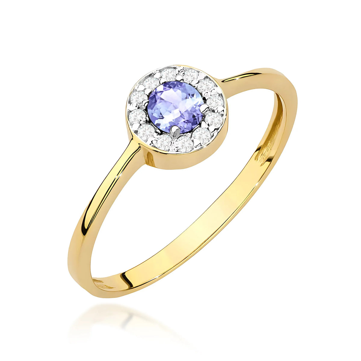 zlatý prsten s 0,35ct tanzanitem a 0,103ct diamanty w0616-tap-01