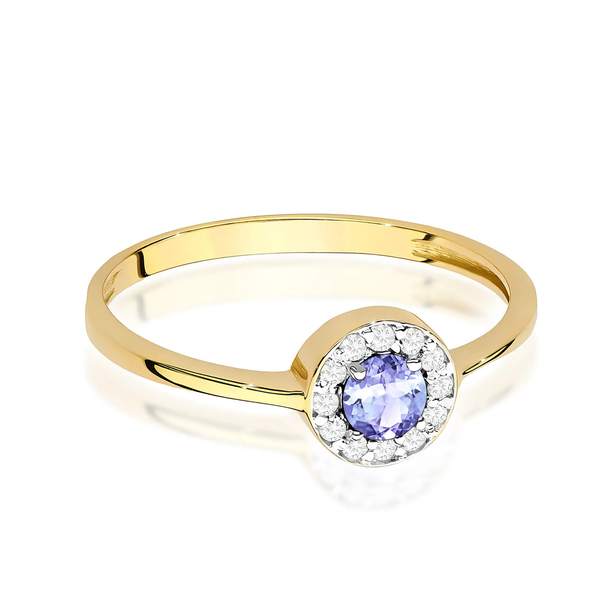 zlatý prsten s 0,35ct tanzanitem a 0,103ct diamanty w0616-tap-01