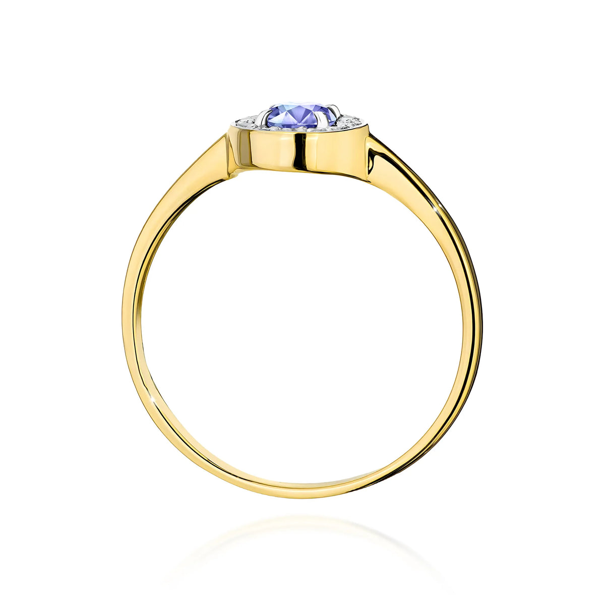zlatý prsten s 0,35ct tanzanitem a 0,103ct diamanty w0616-tap-01