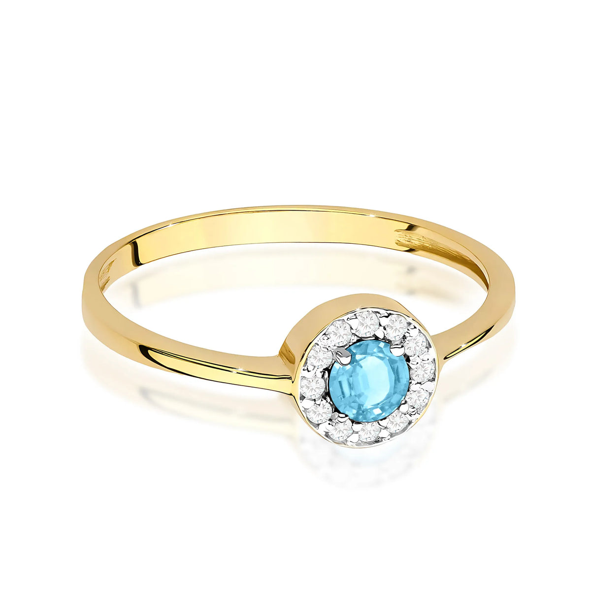 zlatý prsten s topazem 0,25 ct a diamanty 0,103 ct w0616-tob-01