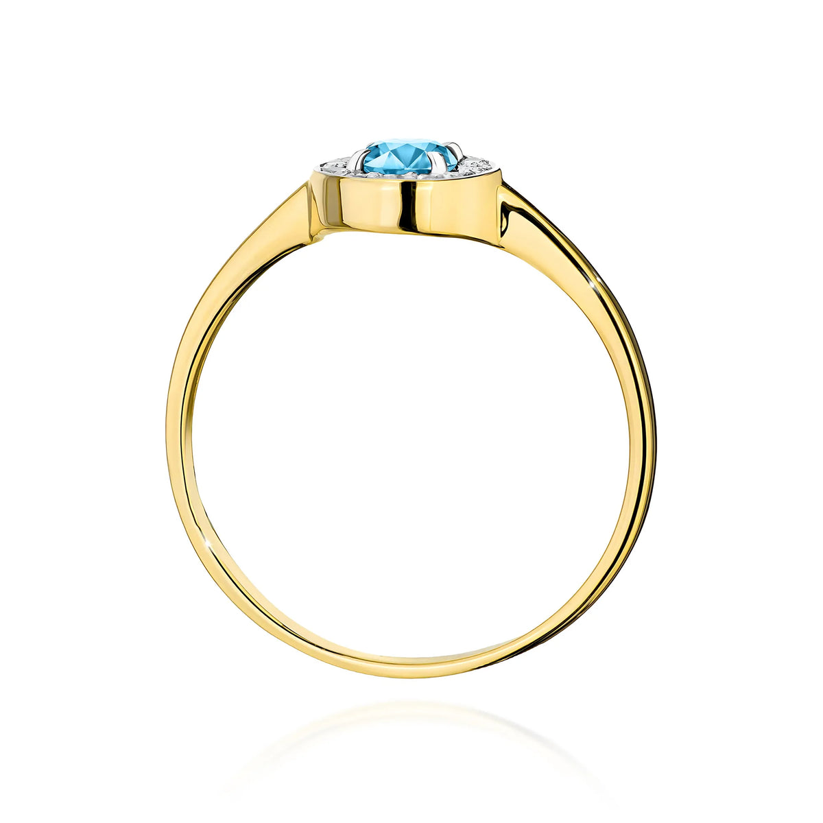 zlatý prsten s topazem 0,25 ct a diamanty 0,103 ct w0616-tob-01