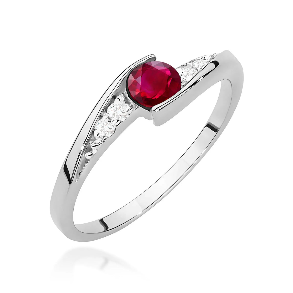 zlatý prsten s 0,30ct rubínem a 0,058ct diamanty w0618-rur-01