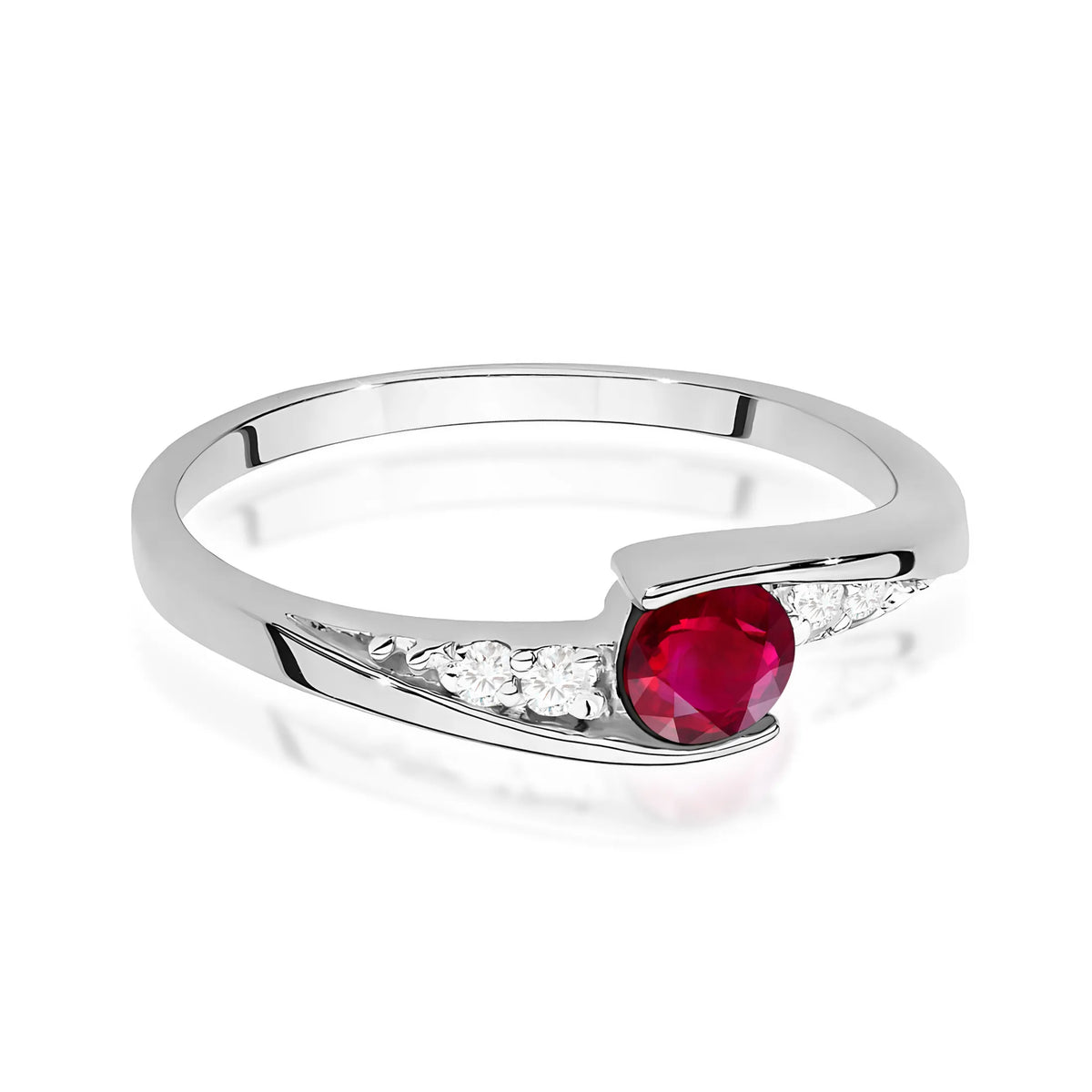 zlatý prsten s 0,30ct rubínem a 0,058ct diamanty w0618-rur-01