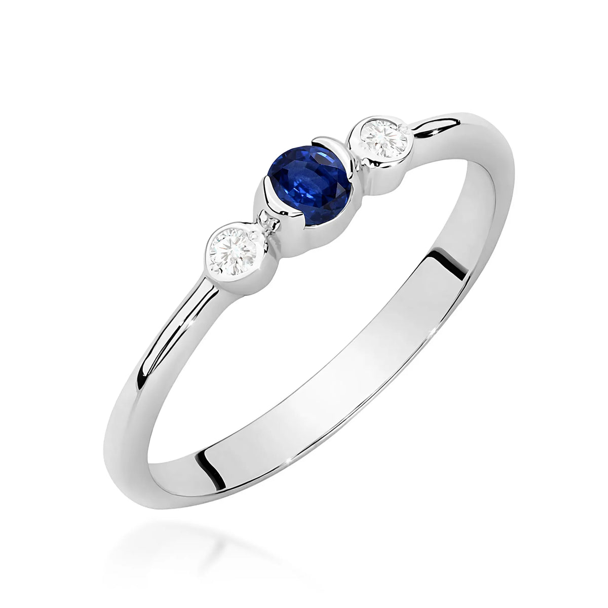 zlatý prsten s 0,15ct safírem a 0,06ct diamanty w0620-sab-01
