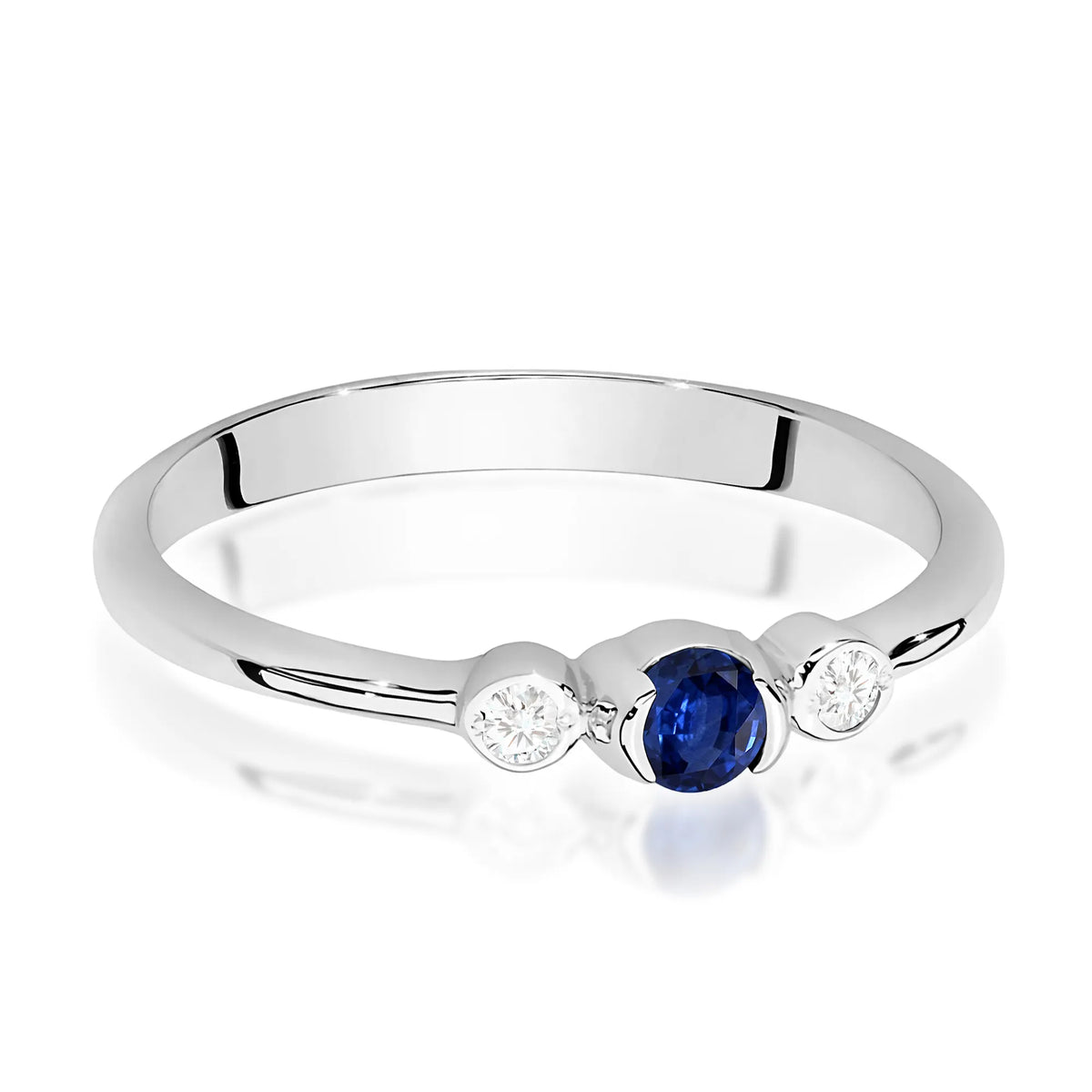 zlatý prsten s 0,15ct safírem a 0,06ct diamanty w0620-sab-01