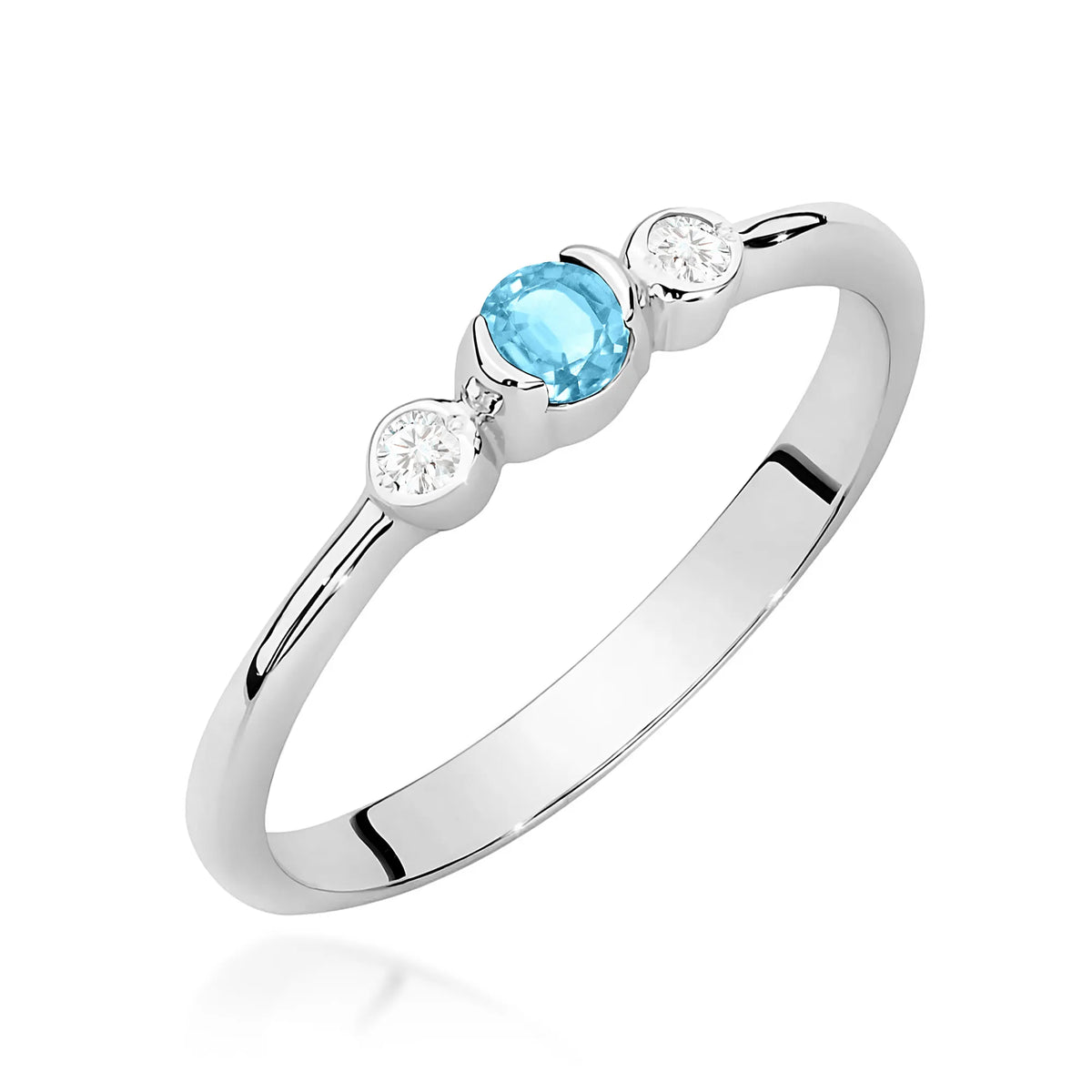 zlatý prsten s topazem 0,15 ct a diamanty 0,06 ct w0620-tob-01