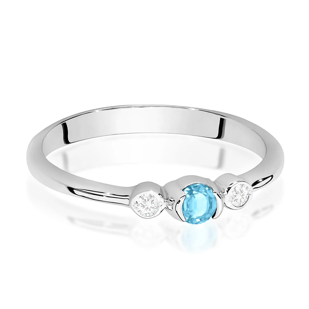 zlatý prsten s topazem 0,15 ct a diamanty 0,06 ct w0620-tob-01