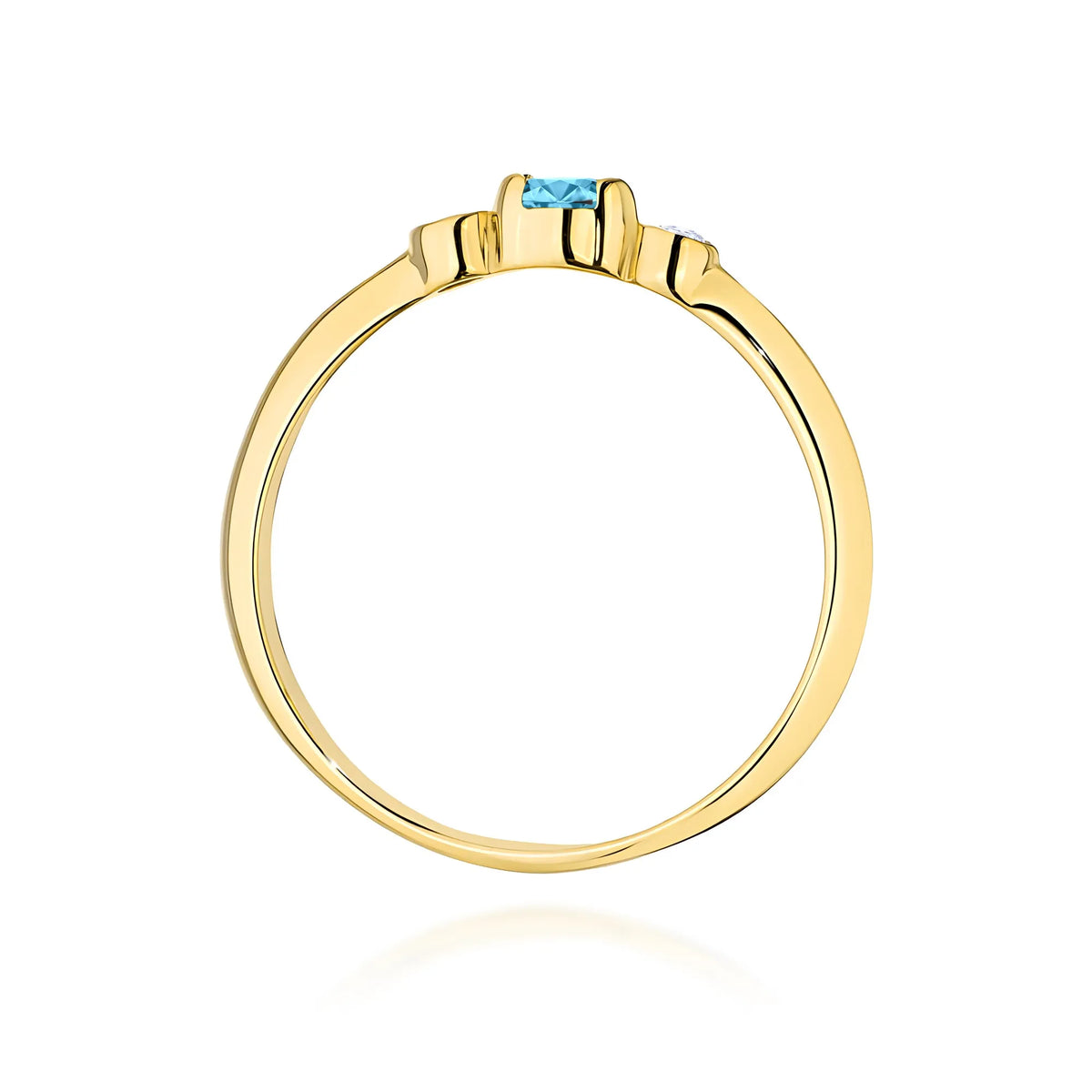 zlatý prsten s topazem 0,15 ct a diamanty 0,06 ct w0620-tob-01