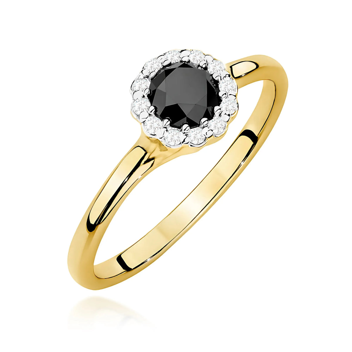 zlatý prsten s 0,50ct černým diamantem a 0,103ct diamanty w0622-dib-01
