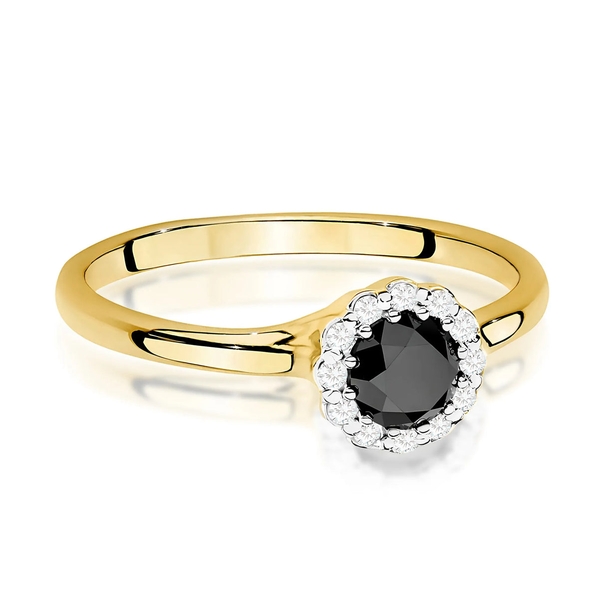 zlatý prsten s 0,50ct černým diamantem a 0,103ct diamanty w0622-dib-01