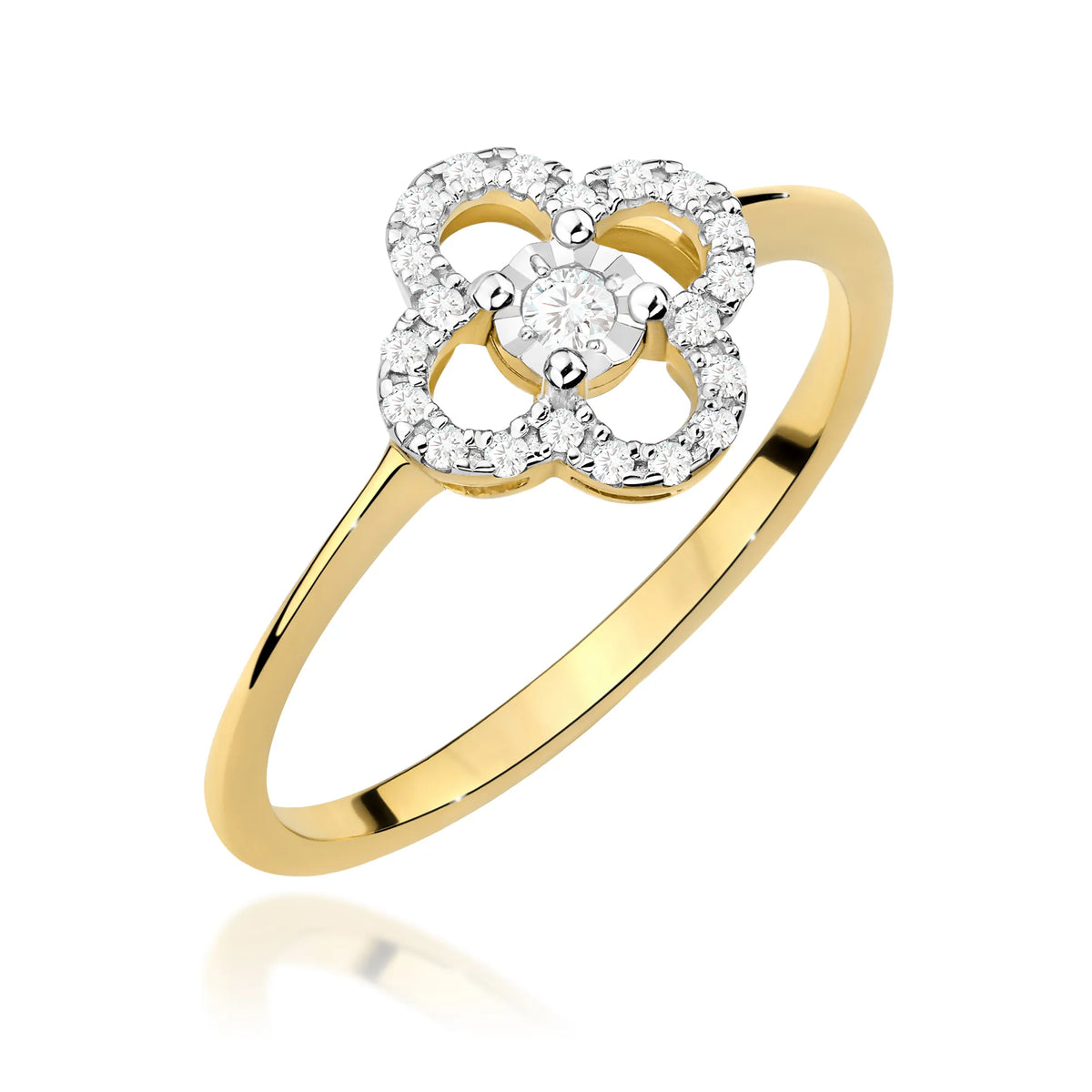 zlatý prsten s diamanty 0,03 ct a 0,10 ct w0627-diw-01