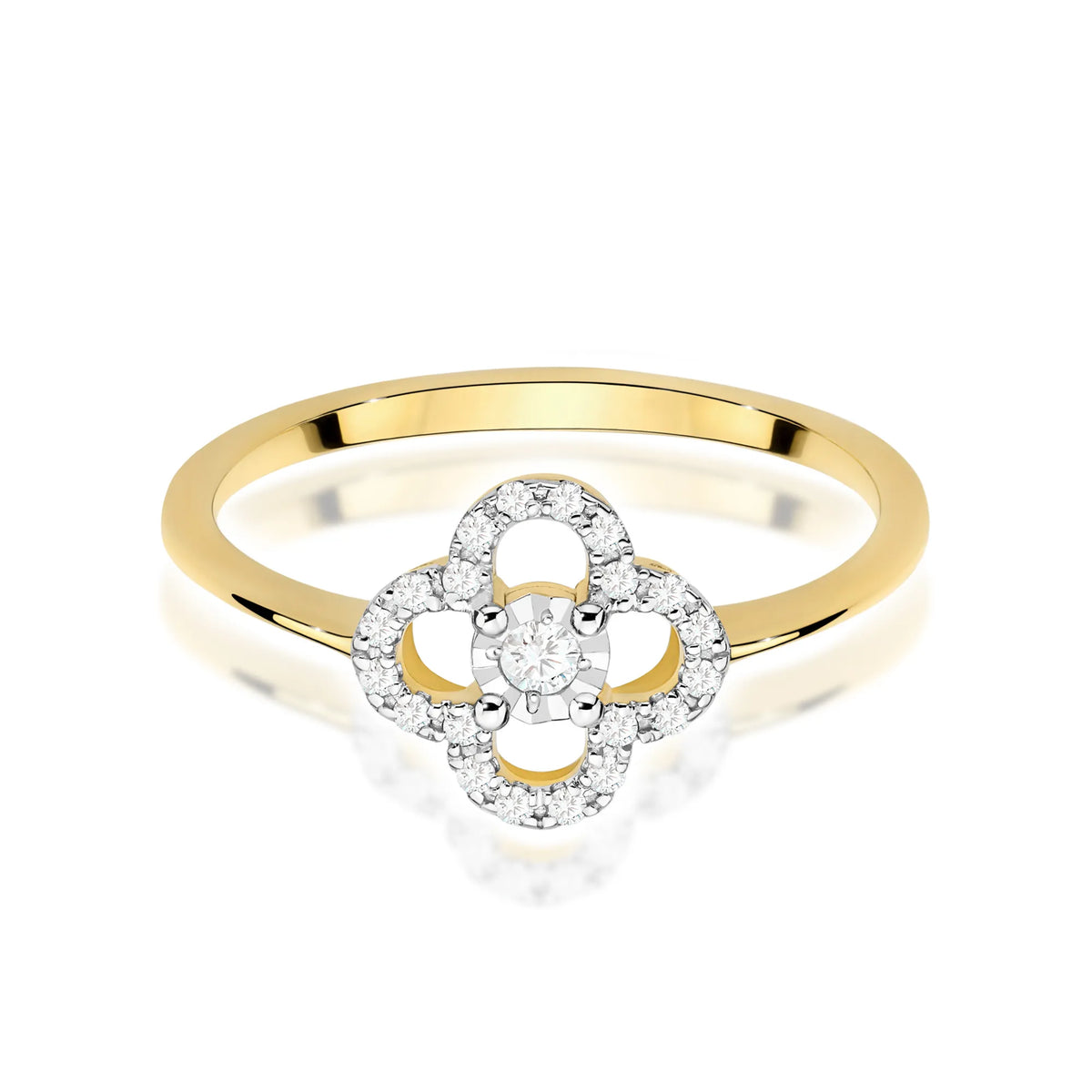 zlatý prsten s diamanty 0,03 ct a 0,10 ct w0627-diw-01