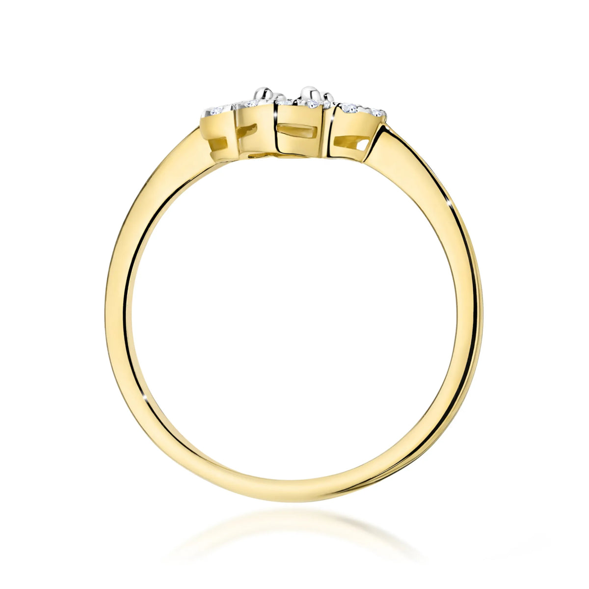 zlatý prsten s diamanty 0,03 ct a 0,10 ct w0627-diw-01