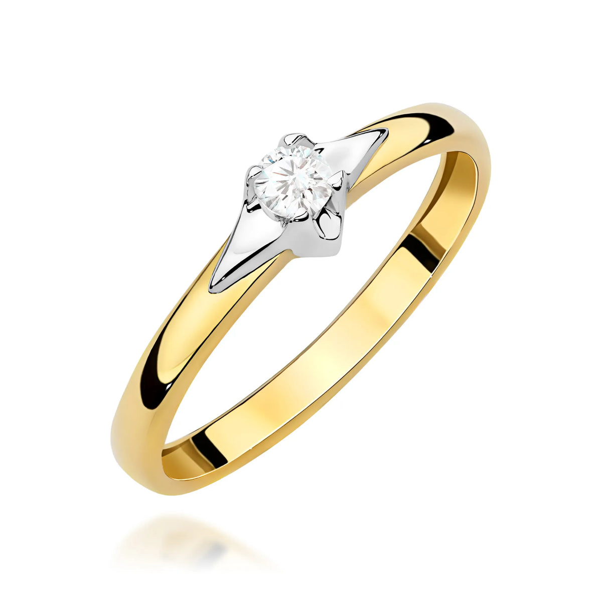 zlatý prsten s diamantem 0,15 ct w0666-diw-01