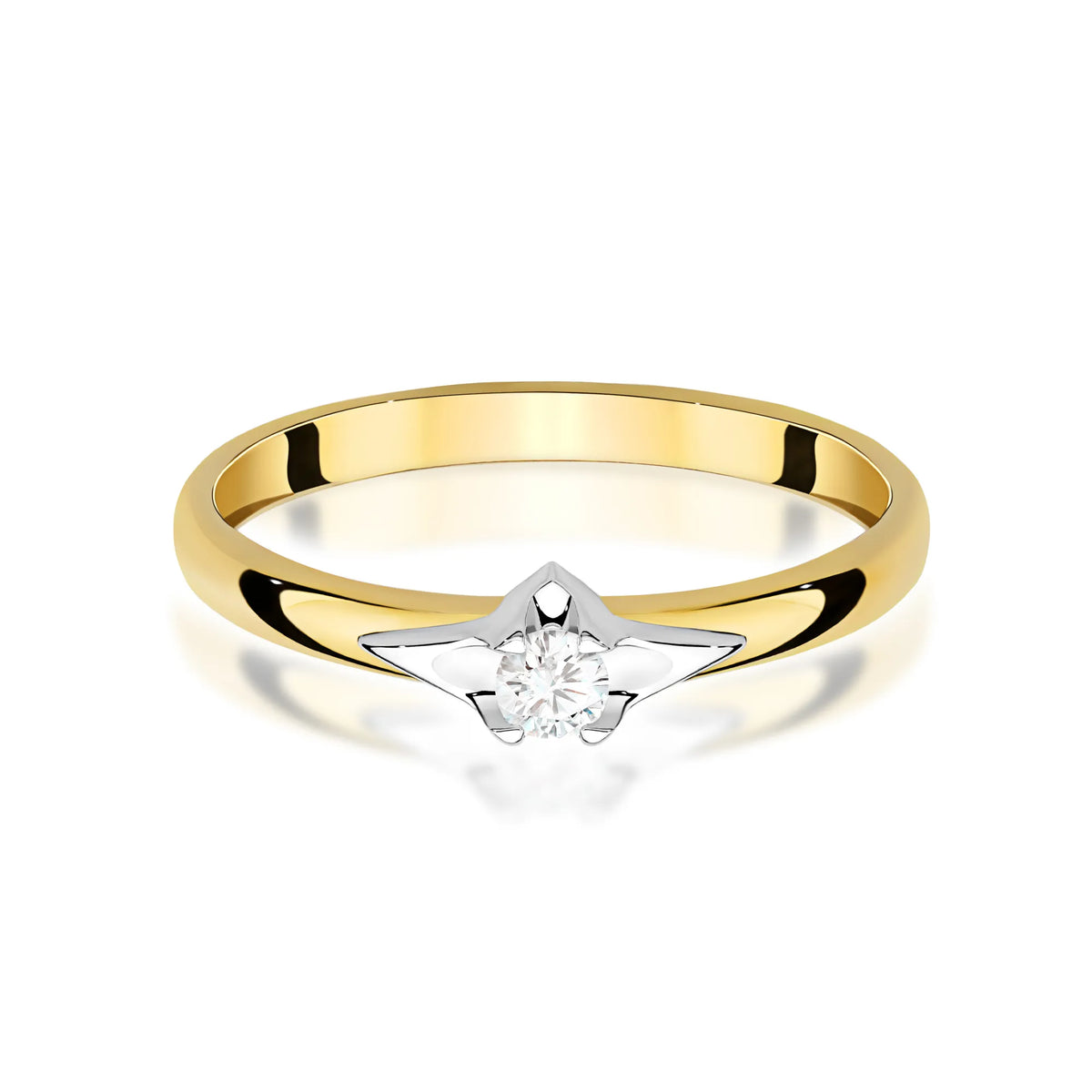 zlatý prsten s diamantem 0,15 ct w0666-diw-01