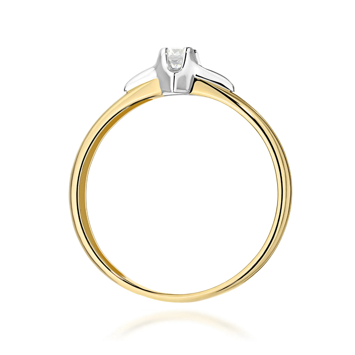 zlatý prsten s diamantem 0,15 ct w0666-diw-01