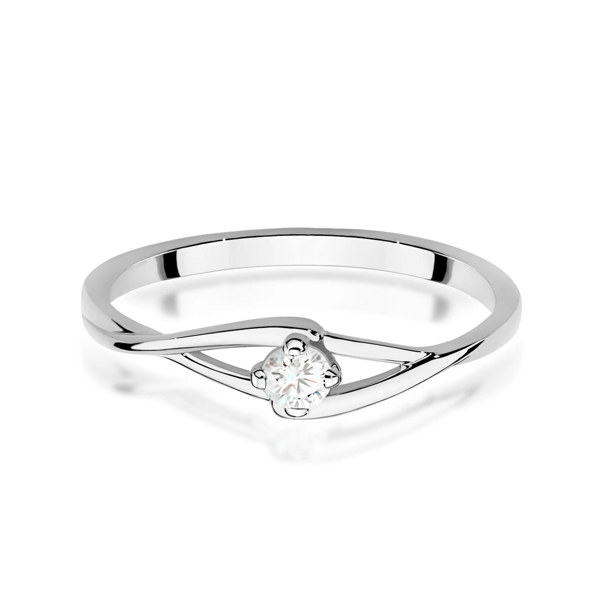 zlatý prsten s diamantem 0,10 ct w0669-diw-01