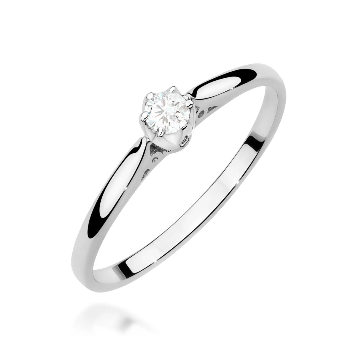 zlatý prsten s diamantem 0,10 ct w0672-diw-01