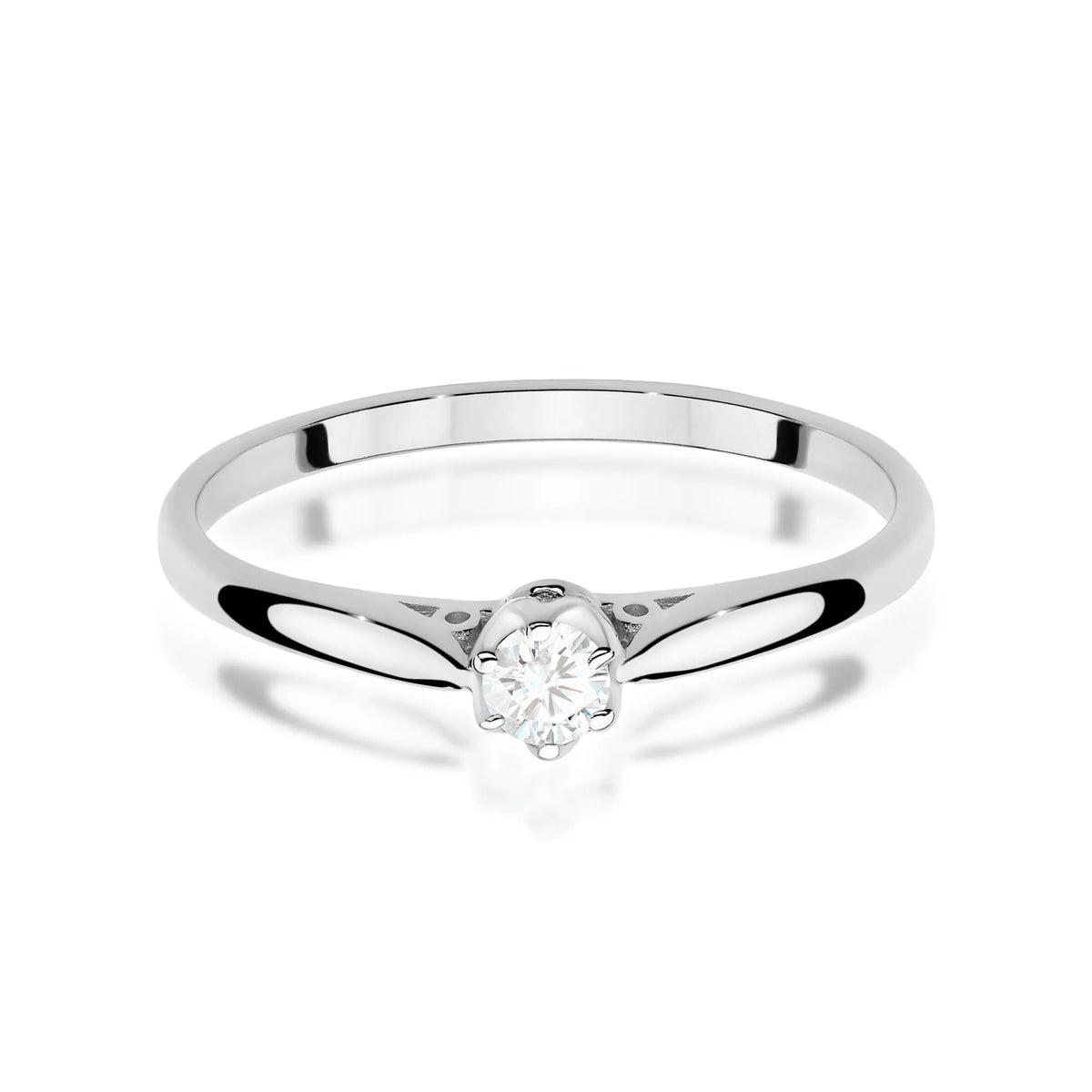 zlatý prsten s diamantem 0,10 ct w0672-diw-01