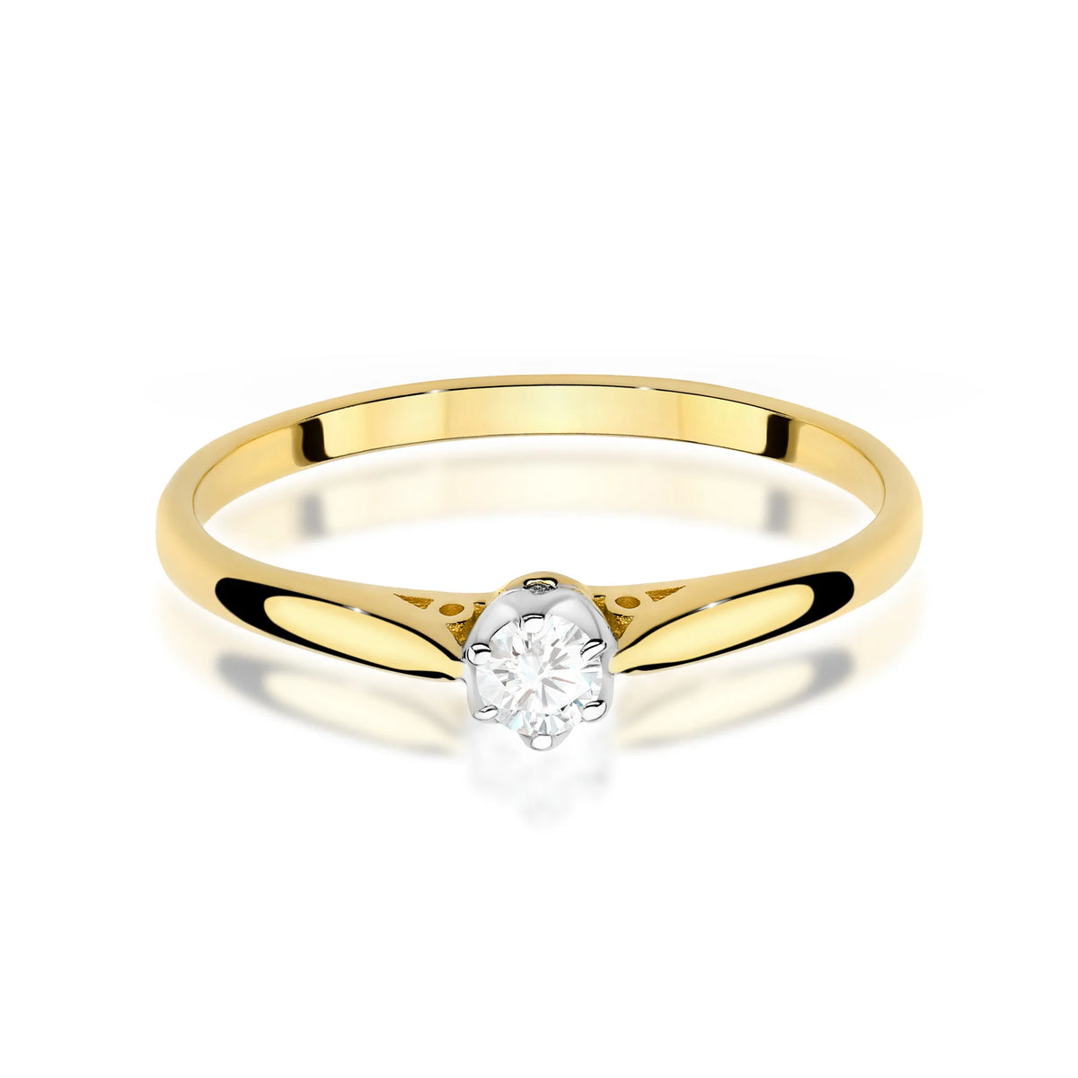 zlatý prsten s diamantem 0,10 ct w0672-diw-01