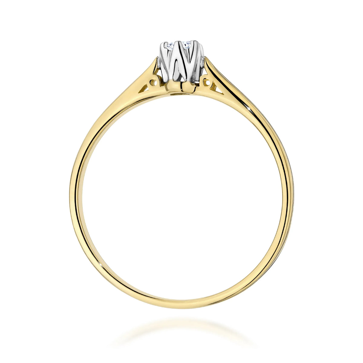 zlatý prsten s diamantem 0,10 ct w0672-diw-01