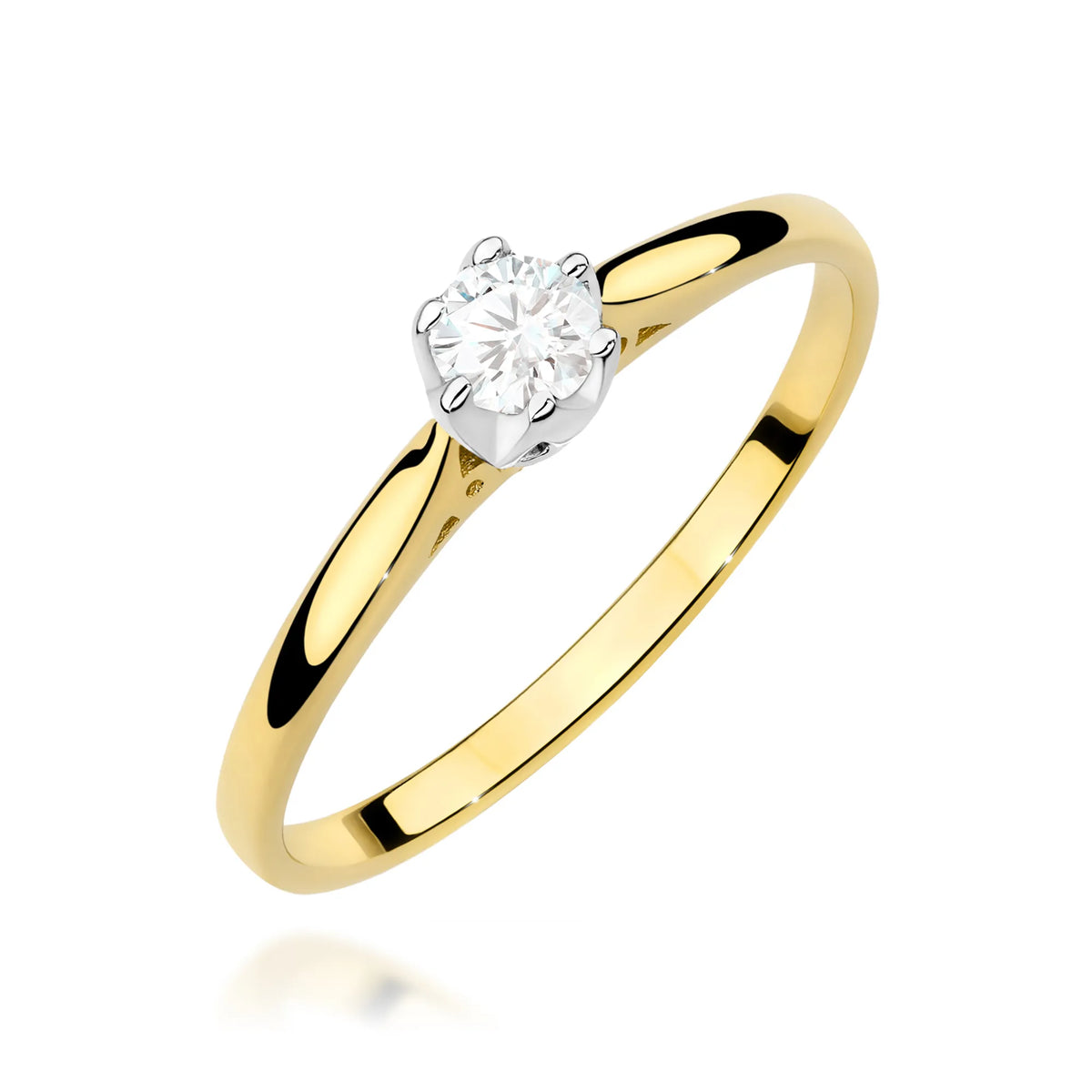 zlatý prsten s diamantem 0,18 ct w0672-diw-02
