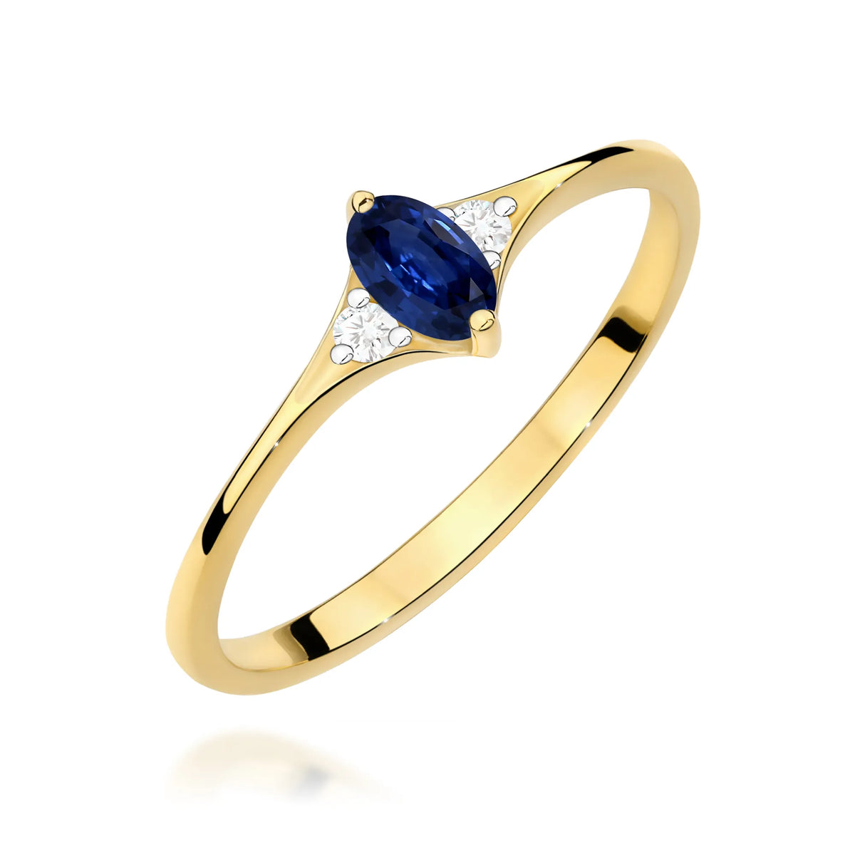 zlatý prsten s 0,30ct safírem a 0,04ct diamanty w0681-sab-01
