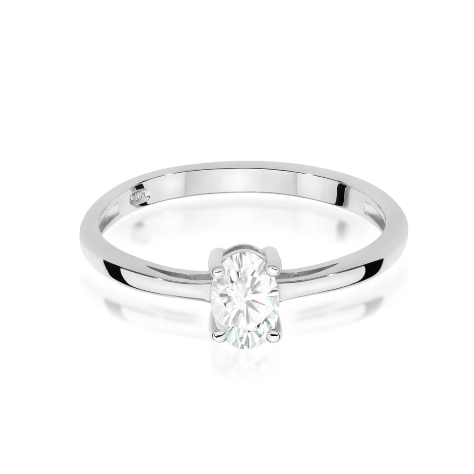 Diamond Engagement Ring in 585 White Gold