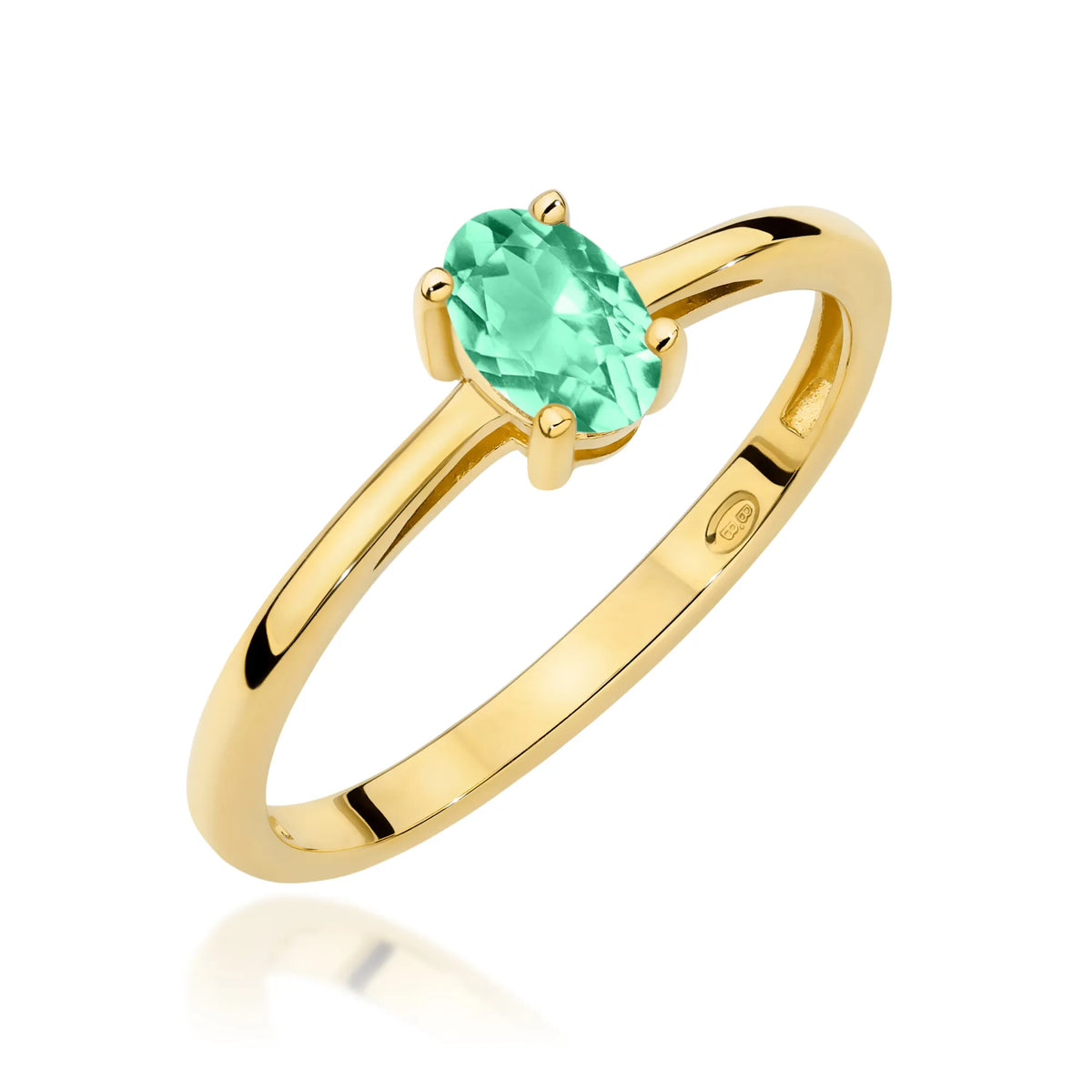 zlatý prsten s 0,40ct smaragdem w0685-emg-01