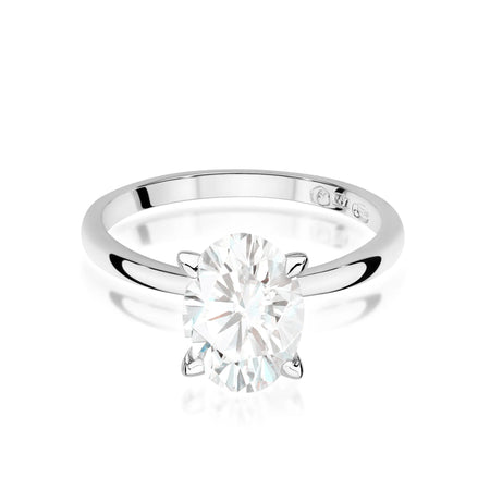 Lab-grown Diamond Engagement Ring in 585 White Gold