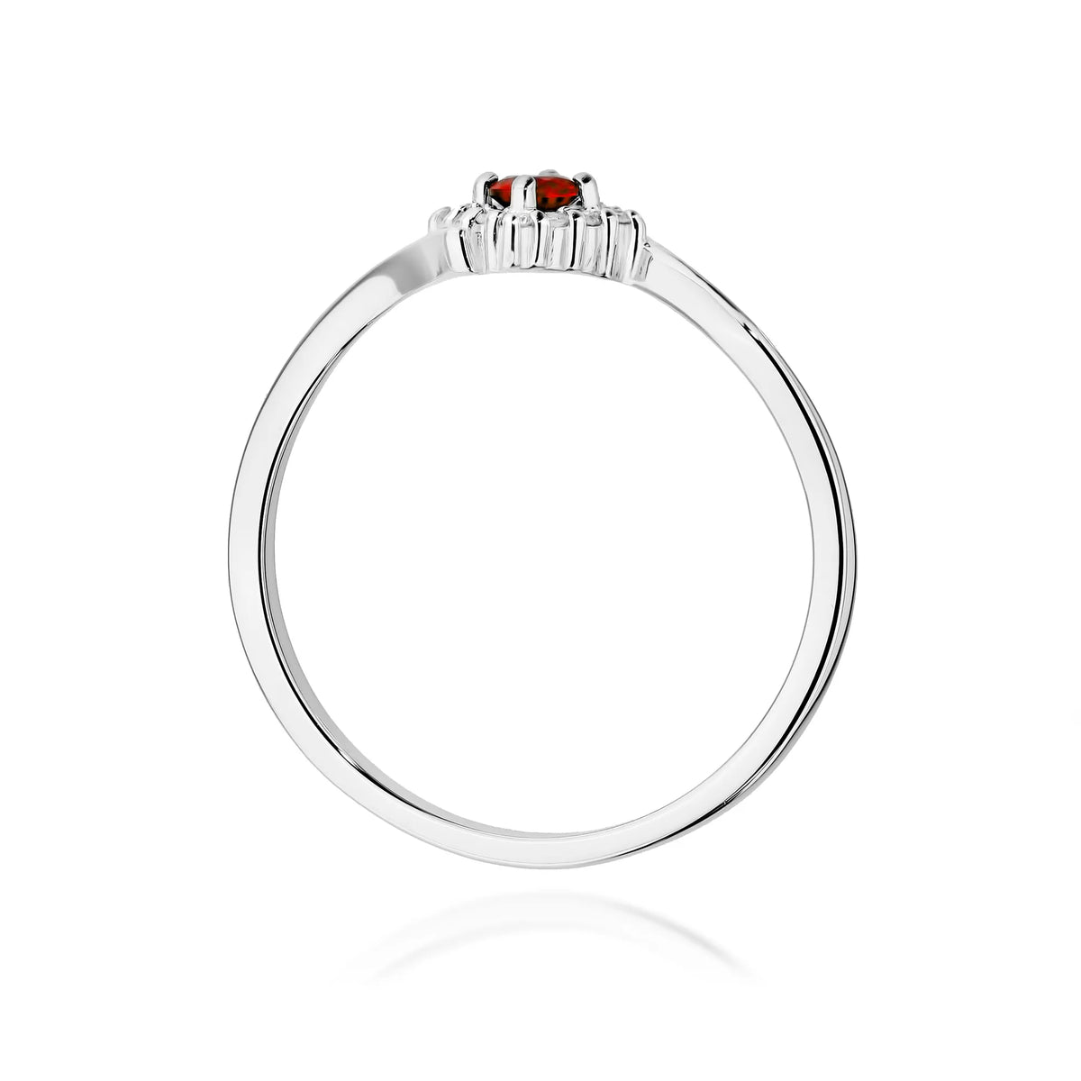zlatý prsten s 0,15ct rubínem a 0,06ct diamanty w0702-rur-01