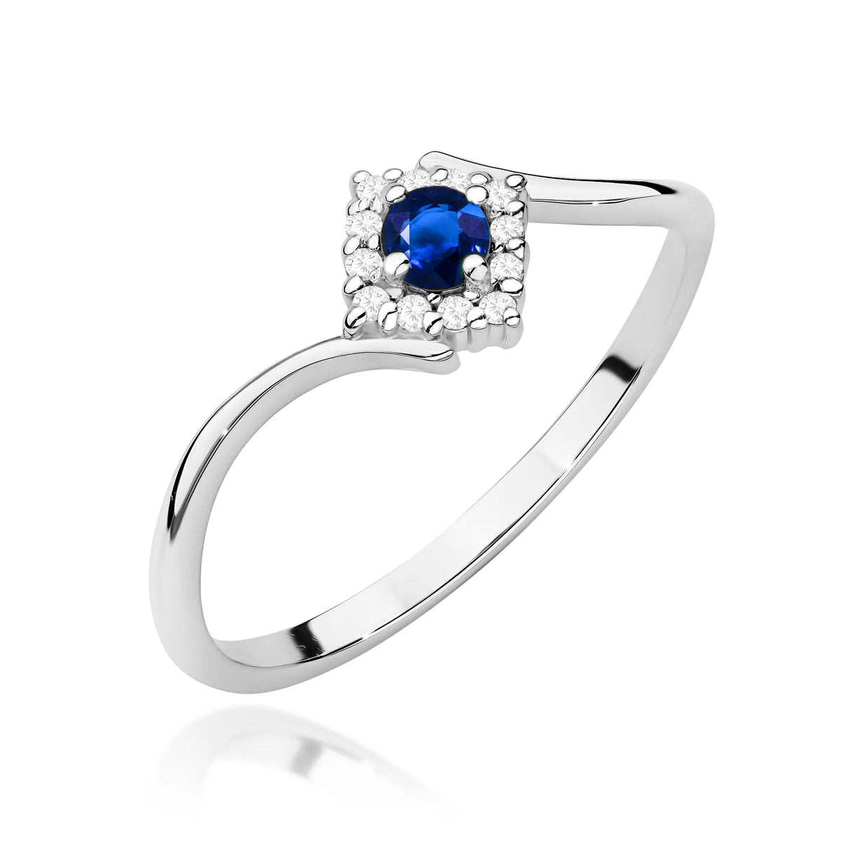 zlatý prsten s 0,15ct safírem a 0,06ct diamanty w0702-sab-01