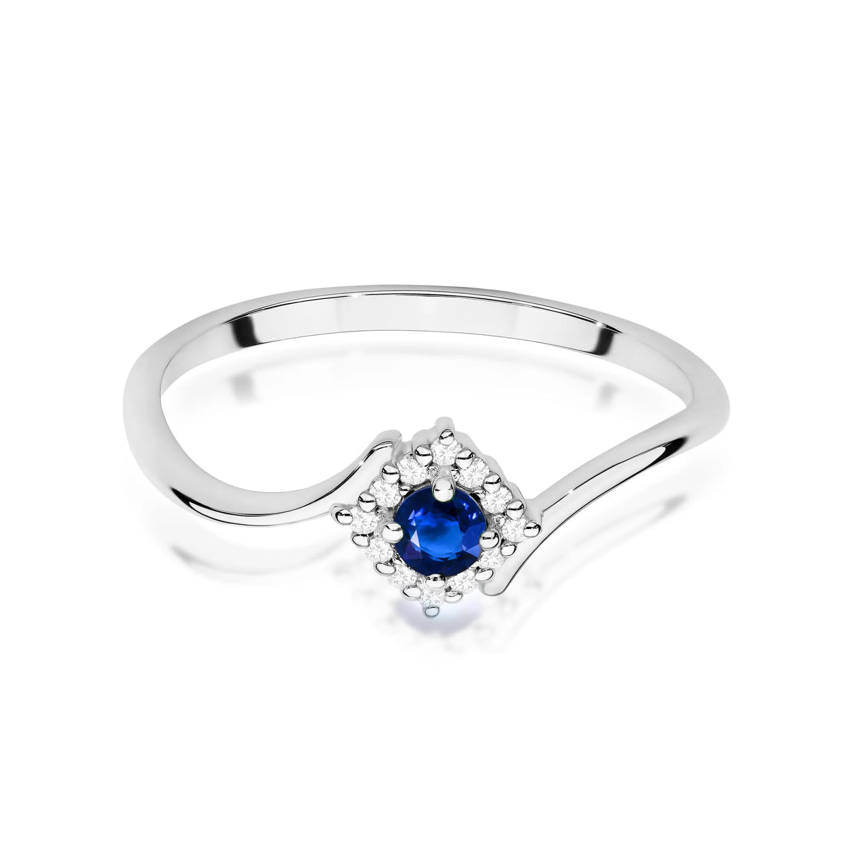 zlatý prsten s 0,15ct safírem a 0,06ct diamanty w0702-sab-01