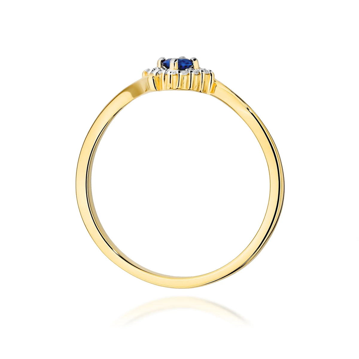 zlatý prsten s 0,15ct safírem a 0,06ct diamanty w0702-sab-01